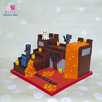 Minecraft Nether Fortress Cake for Icing Smiles