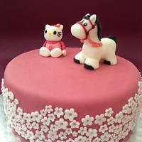 Hello Kitty and horse cake