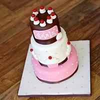 Cupcake themed little girl's cake