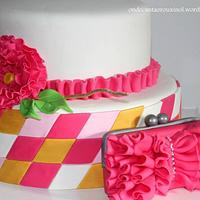 Pink and chic cake