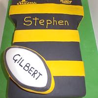 Cornwall rugby shirt cake