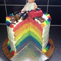Joiner's Rainbow Layer Cake