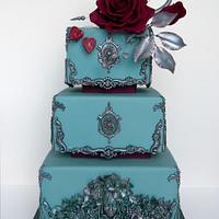 Bas relief wedding cake.