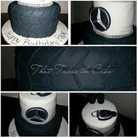 Mercedes tyre cake