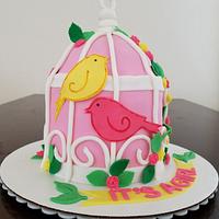 Bird cage for baby shower 