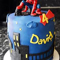 Spiderman cake for David