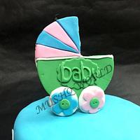 PINK OR BLUE .. BABY SHOWER CAKE