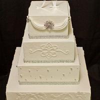 White Diamond Wedding cake