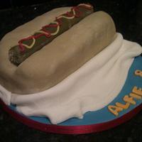 hot dog cake 