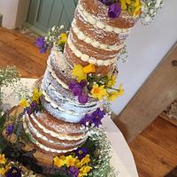 Tickety Boo Cakes - Naked Spring Flowers Cake