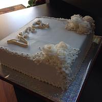 Romantic Engagement Cake 