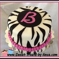 Zebra Fondant WASC cake