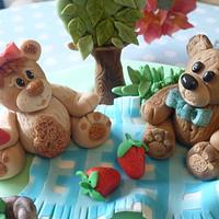 teddy bear picnic cake