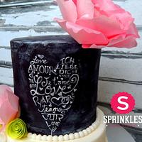 Love Chalkboard cake