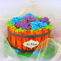 Wooden Flowerbox cake
