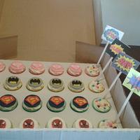 Brooklyn's Super Hero logo cupcakes