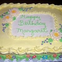 Sunny Yellow Birthday Cake