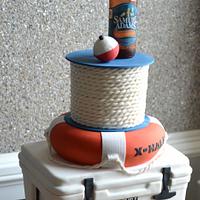 Boating themed cake