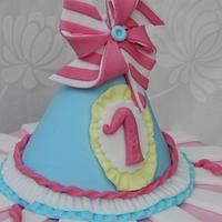 Pinwheel Party hat cake