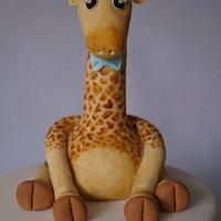 Giraffe Baptism Cake