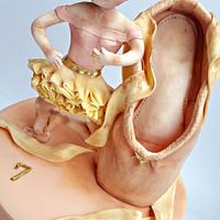 Vintage Ballerina Ballet Shoe Cake TLCB