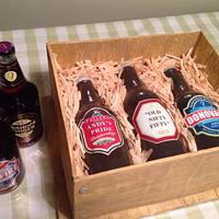 Bottle of Ale 50th birthday cake