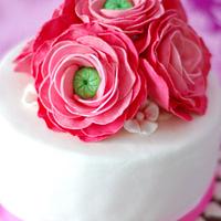Ranunculus cake