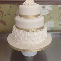My first EVER wedding cake :)