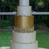 Gold Dragees Cake