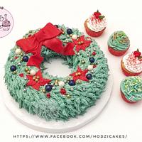 Christmas Wreath Cake 🎄🎁🎊