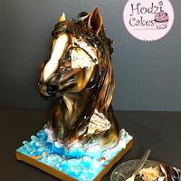 3D Sculpted Horse Cake 🐴🔥