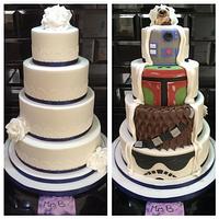Two Sided Reveal Star Wars Wedding Cake