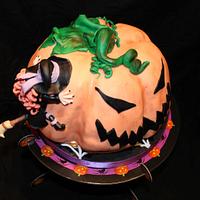 Tarta Calabaza de Halloween.-  Halloween pumpkin cake