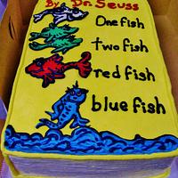 Dr. Seuss book cake (ALL ButterCream)
