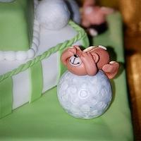 Golf cake with teddy bears