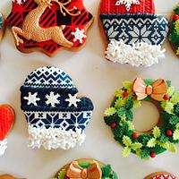 Christmas mittens cookies