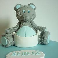 Teddy bear Christening cake