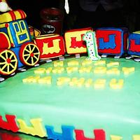 Colorful Train Cake!