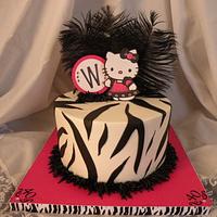 40th B-day Hello Kitty with Zebra stripes