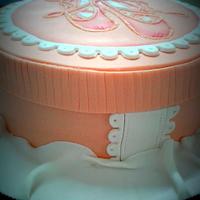 Peachy Ballerina cake