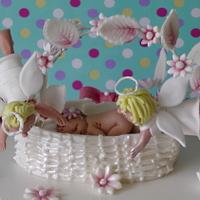 Christening cake With angels