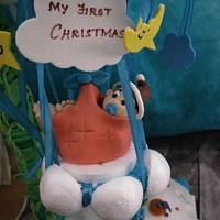 Christmas Santa in airbaloon