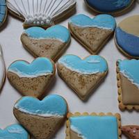 Beach themed cookies 