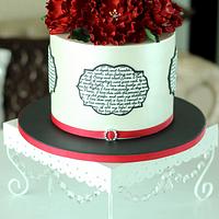"Poetry" Engagement Cake