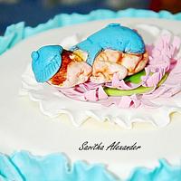 Baby shower cake for a boy baby