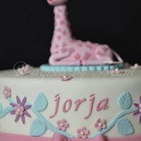 'sophie the giraffe' christening cake