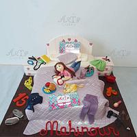 messy bedroom teens cake