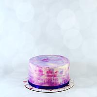 Purple watercolor cake