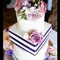 Three tier wedding cake