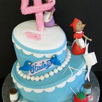 Cinderella Themed Birthday Cake